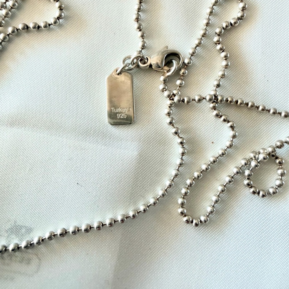 Vintage Coach openwork sphere pendant necklace, 925 Sterling Silver - Picture 2 of 3